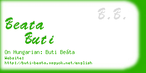 beata buti business card